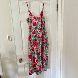 J. Crew Floral Midi Wrap Dress